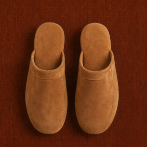 PANTUFLAS GAMUZA TABACO